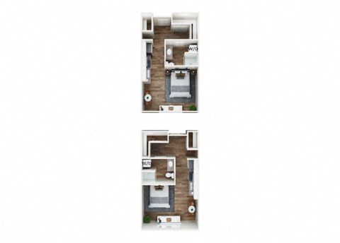 Floor plan for studio, 1 bath, 410 sqft